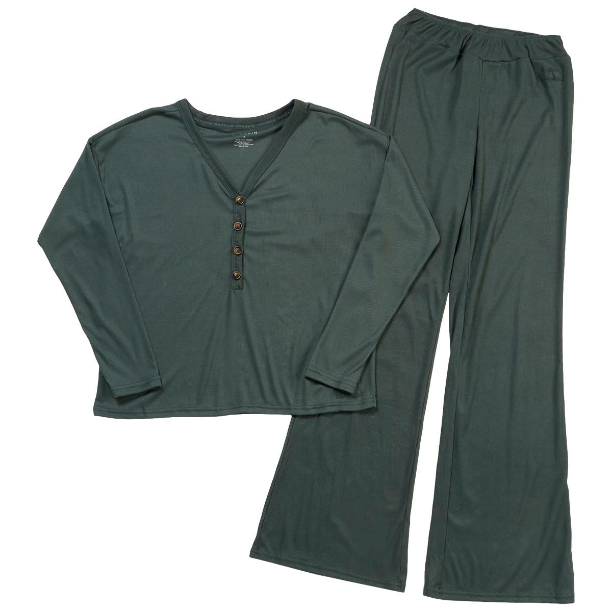 Flash Sale ⌛ Pajamas 👩 Womens Danskin 2pc. Henley Top Pajama Set W/Wide Leg 😉 3 Flash Sale ⌛ Pajamas 👩 Womens Danskin 2pc. Henley Top Pajama Set W/Wide Leg 😉