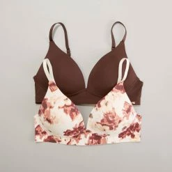 Hot Sale ⭐ Womens Danskin 2pk. Laser Wire-Free Bras - DS5177-2PKP 🔥