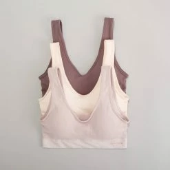 Promo 🔔 Bras 👩 Womens Danskin 3pk. Comfort Rib Bralettes - DS2106-3PKP ⭐