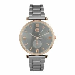 Wholesale ❤️ Daisy-Fuentes Jewelry & ⌚ Watches 👩 Womens Daisy Fuentes Grey Sunray Dial ⌚ Watch - DF145RGGY 🥰