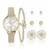 Coupon 💯 Daisy-Fuentes Jewelry & ⌚ Watches 👩 Womens Daisy Fuentes ⌚ Watch Bracelet & Earring Set - DF161GDTN 🌟