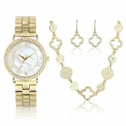 Budget 😉 Daisy-Fuentes Jewelry & ⌚ Watches 👩 Womens Daisy Fuentes ⌚ Watch Necklace & Earring Set - DF162GD 🎉