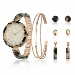 Best reviews of ❤️ Daisy-Fuentes Jewelry & ⌚ Watches 👩 Womens Daisy Fuentes ⌚ Watch Bracelet & Earring Set - DF171RG 😍