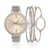 New 🧨 Daisy-Fuentes Jewelry & ⌚ Watches Daisy Fuentes Silver/Rose ⌚ Watch & Bracelet Set - DF175RGTT 👏 -Danskin Sales Store unnamed file 148