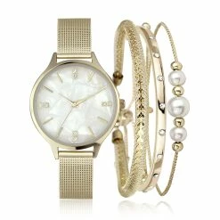 Best reviews of 😉 Daisy-Fuentes Jewelry & ⌚ Watches Daisy Fuentes Pearl Bracelet & ⌚ Watch Set - DF177GD 🤩