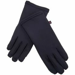 Best Sale 🌟 Cuddl-Duds Accessories 👩 Womens Cuddl Duds® Flex Fit Black Gloves 🌟