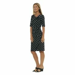 Top 10 🎁 Connected-Apparel Clothing 👩 Womens Connected Apparel Elbow Sleeve Dot Asymmetrical Neck 👗 Dress ⌛ -Danskin Sales Store unnamed file 188