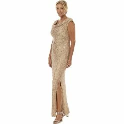 Brand new 🧨 Connected-Apparel Clothing 👩 Womens Connected Apparel Drape Neck Daisy Sequin Lace Gown ⌛ -Danskin Sales Store unnamed file 198