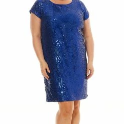 Best Pirce ✔️ Connected-Apparel Clothing Plus Size Connected Apparel Short Sleeve Sequin Sheath 👗 Dress ⭐ -Danskin Sales Store unnamed file 228