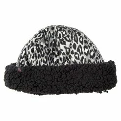 Budget 💯 Cuddl-Duds Accessories 👩 Womens Cuddl Duds® Snow Leopard Velour Hat With Sherpa Cuff 👍