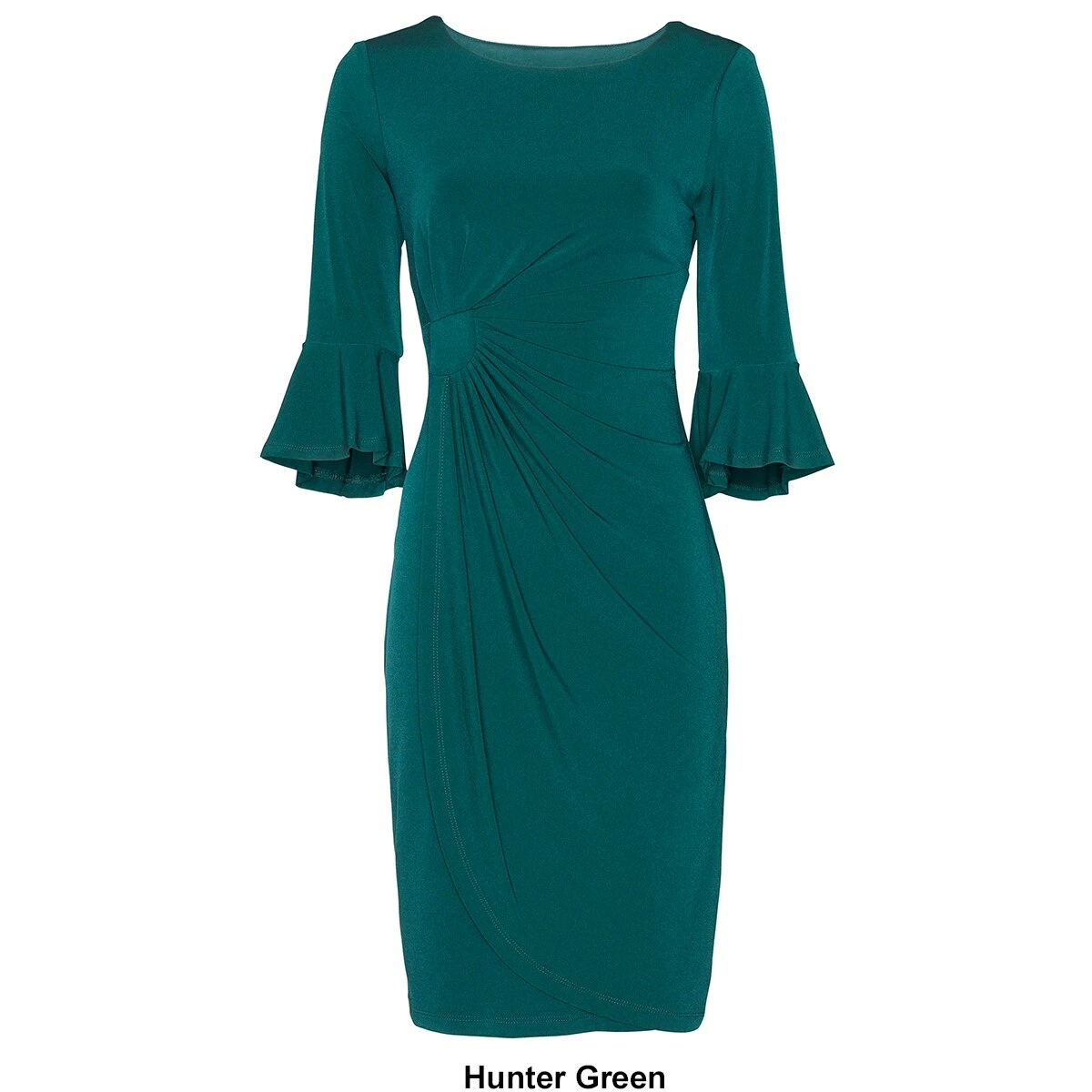 Cheap ๐ฅ Connected-Apparel Clothing ๐ฉ Womens Connected Apparel Bell Sleeve Solid Side Ruched ๐ Dress โ๏ธ 6 Cheap ๐ฅ Connected-Apparel Clothing ๐ฉ Womens Connected Apparel Bell Sleeve Solid Side Ruched ๐ Dress โ๏ธ - Image 4