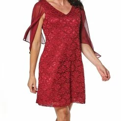 Best deal 🥰 Connected-Apparel Clothing 👩 Womens Connected Apparel Chiffon Wide Sleeve Sequin Lace 👗 Dress ⌛ -Danskin Sales Store unnamed file 307