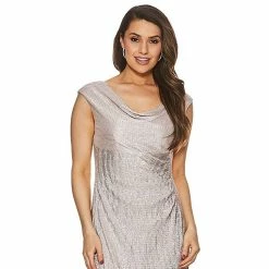 Wholesale 🌟 Connected-Apparel Clothing 👩 Womens Connected Apparel Sleeveless Drape Neck Foil Knit Gown ✔️ -Danskin Sales Store unnamed file 315