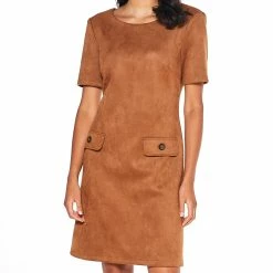 Cheapest 🛒 Connected-Apparel Clothing Petite Connected Apparel Short Sleeve Faux Suede Pocket 👗 Dress 🧨 -Danskin Sales Store unnamed file 323