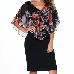 Flash Sale 🌟 Connected-Apparel Clothing Plus Size Connected Apparel Sleeveless Floral Overlay 👗 Dress ❤️ -Danskin Sales Store unnamed file 329