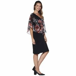 Flash Sale 🌟 Connected-Apparel Clothing Plus Size Connected Apparel Sleeveless Floral Overlay 👗 Dress ❤️ -Danskin Sales Store unnamed file 330