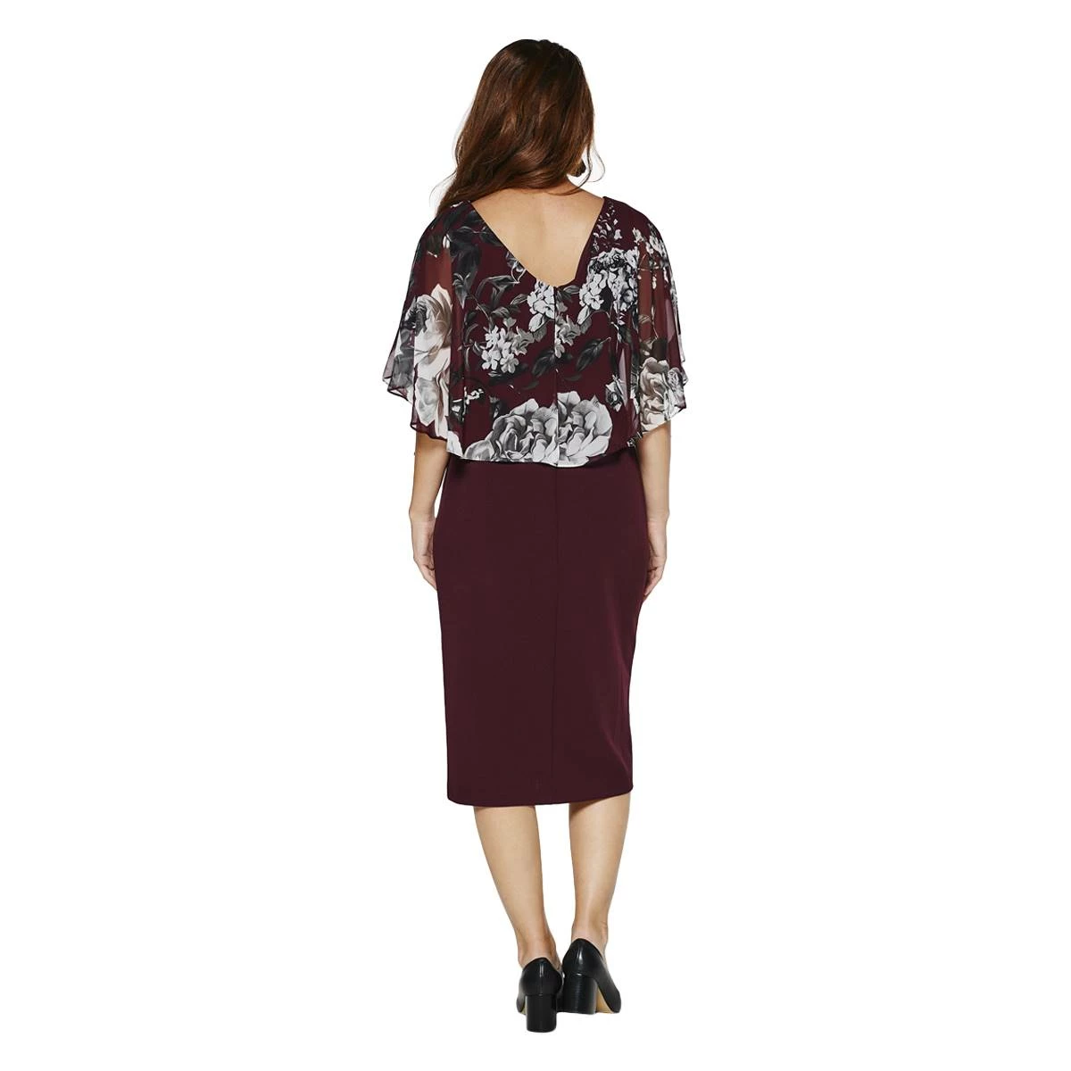 Budget ✔️ Connected-Apparel Clothing Plus Size Connected Apparel Print Poncho Midi Crepe 👗 Dress 🛒 4 Budget ✔️ Connected-Apparel Clothing Plus Size Connected Apparel Print Poncho Midi Crepe 👗 Dress 🛒 - Image 2