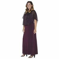 Wholesale 🎉 Connected-Apparel Clothing Plus Size Connected Apparel Solid Metallic Popover A-Line Gown 🔥 -Danskin Sales Store unnamed file 343