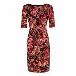 Deals 😍 Connected-Apparel Clothing Plus Size Connected Apparel Floral Ity Side Ruched 👗 Dress 😉