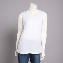 Budget 😍 Cuddl-Duds Clothing 👩 Womens Cuddl Duds® Lace V-Neck Thermal Tank With Trim 🥰