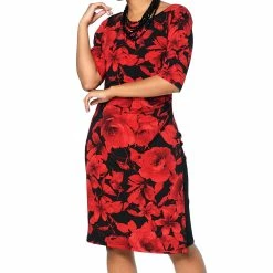 Top 10 💯 Connected-Apparel Clothing Petite Connected Apparel Elbow Sleeve Side Slit 👗 Dress 😉 -Danskin Sales Store unnamed file 389