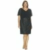 Buy 👏 Connected-Apparel Clothing Plus Size Connected Apparel Chiffon Overlay Eyelash 👗 Dress ⌛ -Danskin Sales Store unnamed file 402