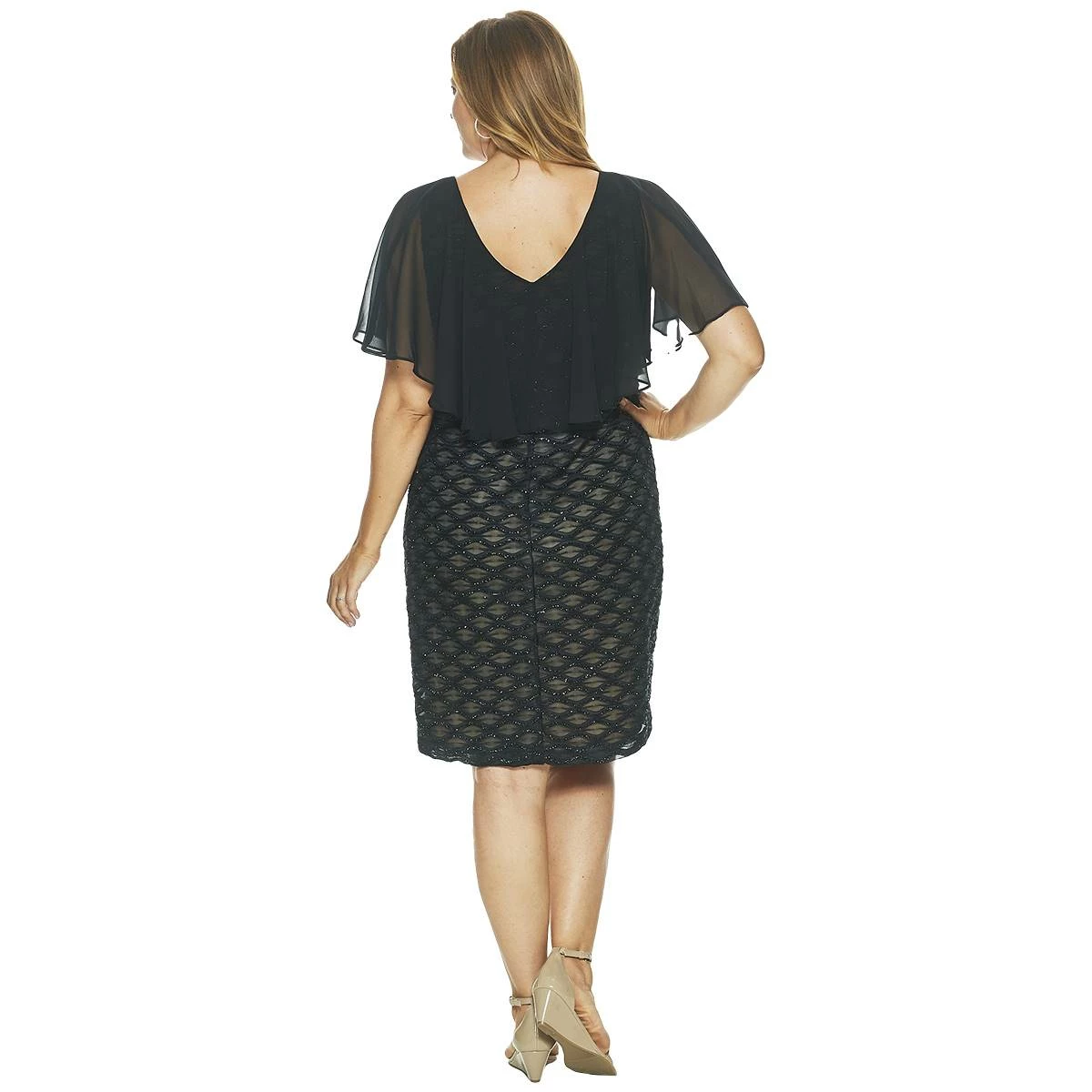 Buy ๐ Connected-Apparel Clothing Plus Size Connected Apparel Chiffon Overlay Eyelash ๐ Dress โ 4 Buy ๐ Connected-Apparel Clothing Plus Size Connected Apparel Chiffon Overlay Eyelash ๐ Dress โ - Image 2