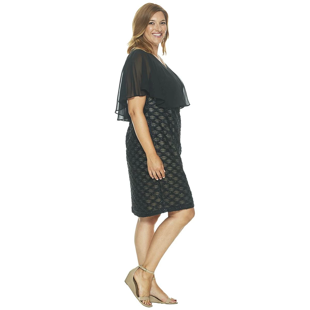 Buy ๐ Connected-Apparel Clothing Plus Size Connected Apparel Chiffon Overlay Eyelash ๐ Dress โ 6 Buy ๐ Connected-Apparel Clothing Plus Size Connected Apparel Chiffon Overlay Eyelash ๐ Dress โ - Image 4