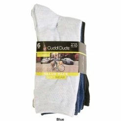Hot Sale ⌛ Cuddl-Duds 🧦 Socks & Hosiery 👩 Womens Cuddl Duds® 6pk. Solid Flat Knit Crew 🧦 Socks 🤩 -Danskin Sales Store unnamed file 61