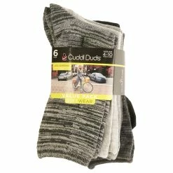 Discount 🎉 Cuddl-Duds 🧦 Socks & Hosiery 👩 Womens Cuddl Duds® 6pk. Ombre Space Dye & Dots Crew 🧦 Socks-Black 🤩