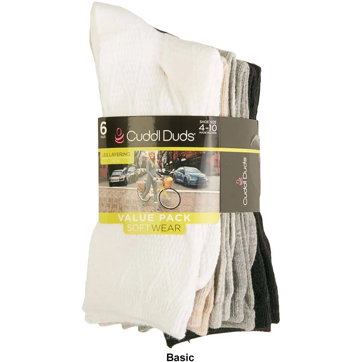 Wholesale ⌛ Cuddl-Duds 🧦 Socks & Hosiery 👩 Womens Cuddl Duds® 6pk. Texture Crew 🧦 Socks 🤩 4 Wholesale ⌛ Cuddl-Duds 🧦 Socks & Hosiery 👩 Womens Cuddl Duds® 6pk. Texture Crew 🧦 Socks 🤩 - Image 2