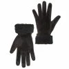 Outlet ❤️ Cuddl-Duds Accessories 👩 Womens Cuddl Duds® Velour Sherpa Cuff Gloves 🔥