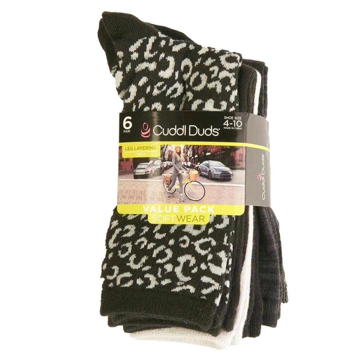 Buy 🔔 Cuddl-Duds 🧦 Socks & Hosiery 👩 Womens Cuddl Duds® 6pk. Mini Leopard Crew 🧦 Socks 🔥 3 Buy 🔔 Cuddl-Duds 🧦 Socks & Hosiery 👩 Womens Cuddl Duds® 6pk. Mini Leopard Crew 🧦 Socks 🔥
