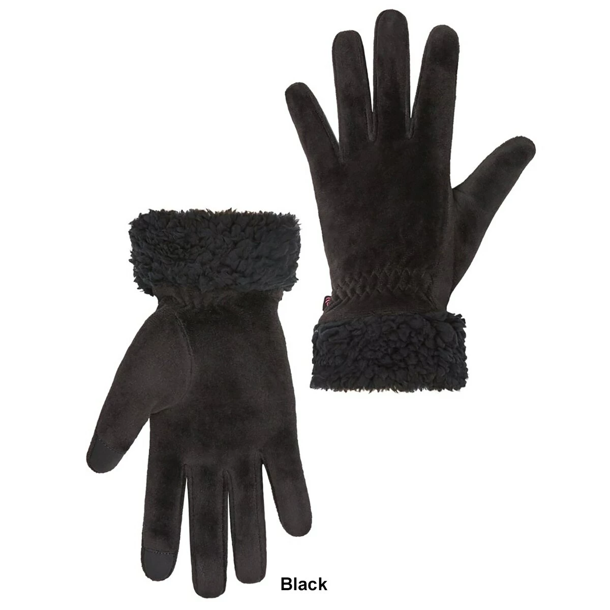 Outlet ❤️ Cuddl-Duds Accessories 👩 Womens Cuddl Duds® Velour Sherpa Cuff Gloves 🔥 4 Outlet ❤️ Cuddl-Duds Accessories 👩 Womens Cuddl Duds® Velour Sherpa Cuff Gloves 🔥 - Image 2