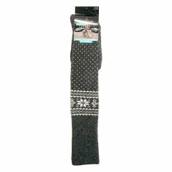 Budget ⭐ Cuddl-Duds 🧦 Socks & Hosiery 👩 Womens Cuddl Duds® Turncuff Tonal Twist Snowflake Knee High 🧦 Socks ✔️