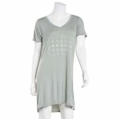 Cheapest 👏 Pajamas 👩 Womens Danskin Short Sleeve Hi-Low Screened Nightshirt ✨