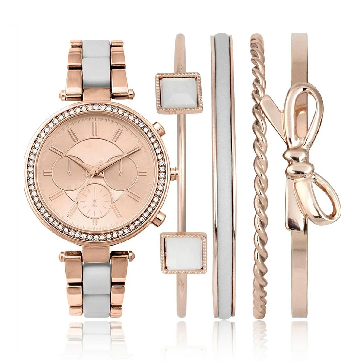 Discount ๐คฉ Daisy-Fuentes Jewelry & โ Watches Daisy Fuentes Rose Gold โ Watch/Bangle Set - DF127RGGY ๐ 3 Discount ๐คฉ Daisy-Fuentes Jewelry & โ Watches Daisy Fuentes Rose Gold โ Watch/Bangle Set - DF127RGGY ๐