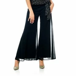 Best Pirce 🥰 Connected-Apparel Clothing 👩 Womens Connected Apparel Chiffon Wide Leg Pants ⌛