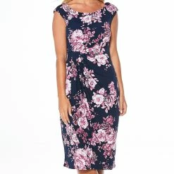 Best Sale ❤️ Connected-Apparel Clothing 👩 Womens Connected Apparel Sleeveless Floral ITY Side Ruched 👗 Dress 🌟 -Danskin Sales Store unnamed file 47