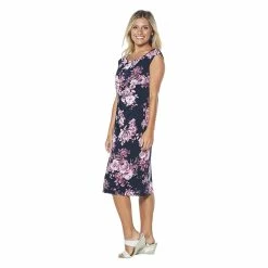 Best Sale ❤️ Connected-Apparel Clothing 👩 Womens Connected Apparel Sleeveless Floral ITY Side Ruched 👗 Dress 🌟 -Danskin Sales Store unnamed file 48