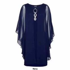 Hot Sale 🎉 Connected-Apparel Clothing Plus Size Connected Apparel Capelet Overlay Rhinestone 👗 Dress 🤩 -Danskin Sales Store unnamed file 55