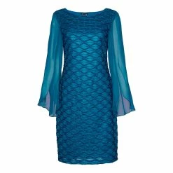 Wholesale ⌛ Connected-Apparel Clothing Plus Size Connected Apparel Chiffon Split Sleeve Eyelash 👗 Dress 🤩