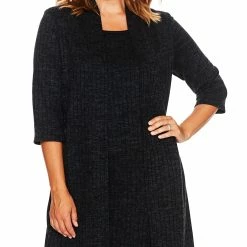 Cheap 😀 Connected-Apparel Clothing Plus Size Connected Apparel Long Sleeve Rib Knit Jacket 👗 Dress ⌛ -Danskin Sales Store unnamed file 72