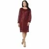 Best Sale 🔔 Connected-Apparel Clothing 👩 Womens Connected Apparel Long Sleeve Sheer Sleeve Sequin 👗 Dress 😀 -Danskin Sales Store unnamed file 80