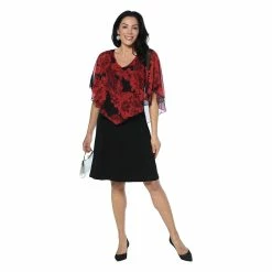 Best reviews of 😀 Connected-Apparel Clothing Plus Size Connected Apparel Floral V-Neck Overlay 👗 Dress 🌟